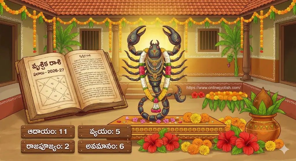  పరాభవ నామ సంవత్సర వృశ్చిక రాశి ఫలాలు